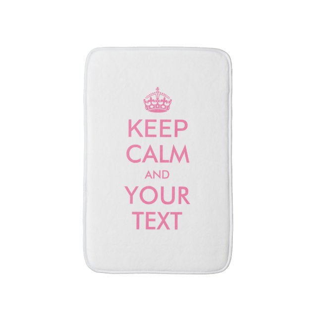 Personalized KEEP CALM and YOUR TEXT Bathroom Mat (Front Vertical)