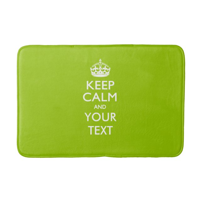 Personalized KEEP CALM AND Your Text Bathroom Mat (Front)