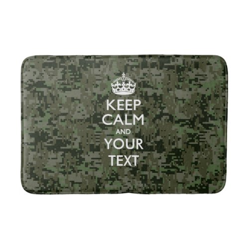 Personalized KEEP CALM AND Your Text Bathroom Mat