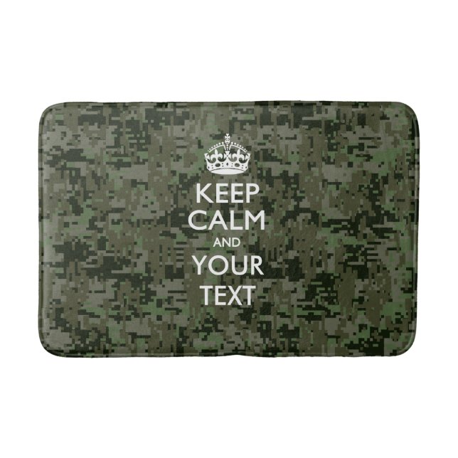 Personalized KEEP CALM AND Your Text Bathroom Mat (Front)