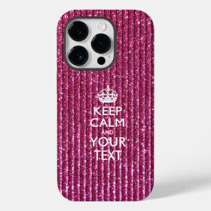 Personalized KEEP CALM AND Your Text Case-Mate iPhone 14 Pro Case
