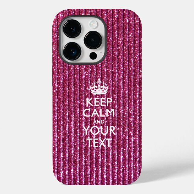 Personalized KEEP CALM AND Your Text Case-Mate iPhone Case (Back)