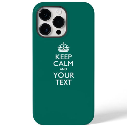Personalized KEEP CALM AND Your Text Case-Mate iPhone 14 Pro Max Case