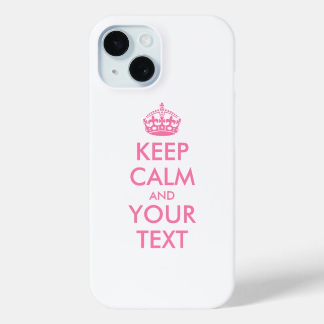 Personalized KEEP CALM and YOUR TEXT Case-Mate iPhone Case (Back)