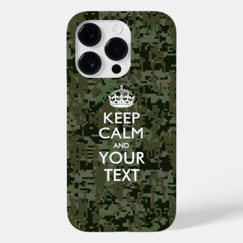 Personalized KEEP CALM AND Your Text Case_Mate iPhone 14 Pro Case