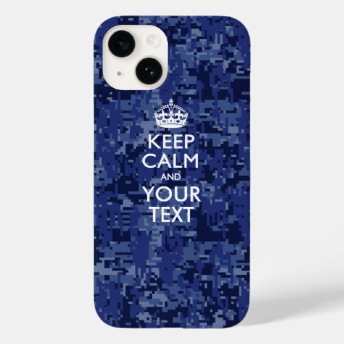 Personalized KEEP CALM AND Your Text Case_Mate iPhone 14 Case