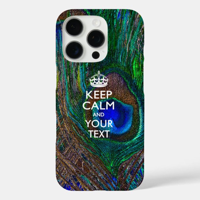 Personalized KEEP CALM AND Your Text Case-Mate iPhone Case (Back)