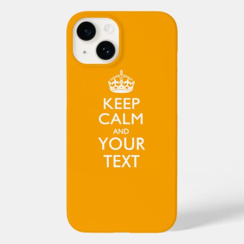 Personalized KEEP CALM AND Your Text Case_Mate iPhone 14 Case