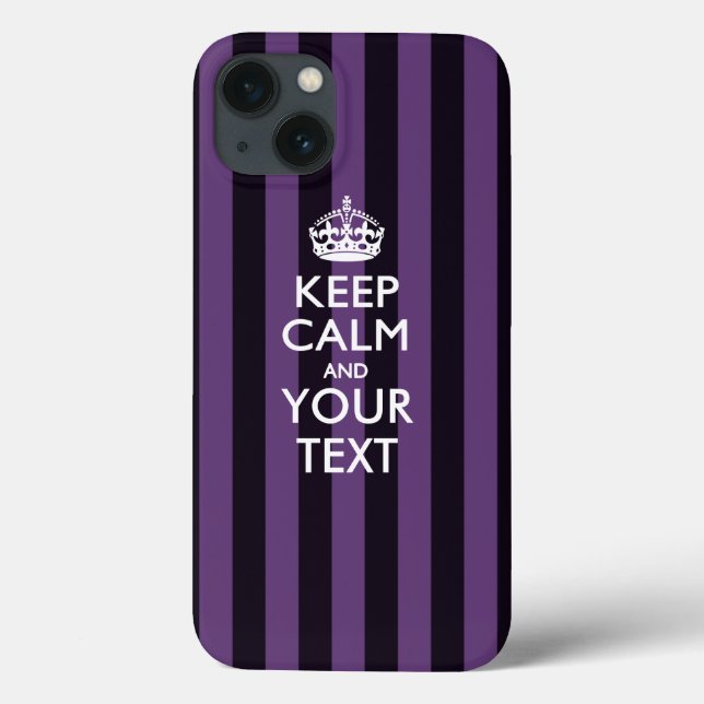 Personalized KEEP CALM AND Your Text Case-Mate iPhone Case (Back)