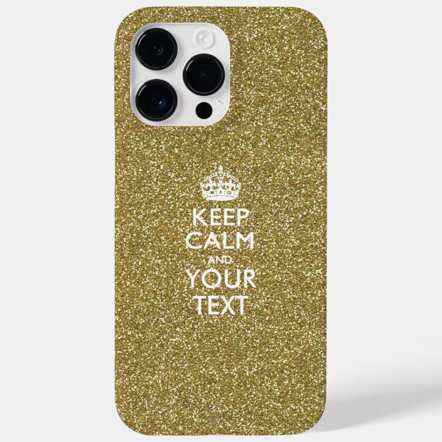 Personalized KEEP CALM AND Your Text Case-Mate iPhone Case (Back)