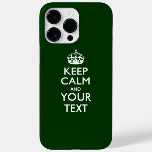 Personalized KEEP CALM AND Your Text Case_Mate iPhone 14 Pro Max Case