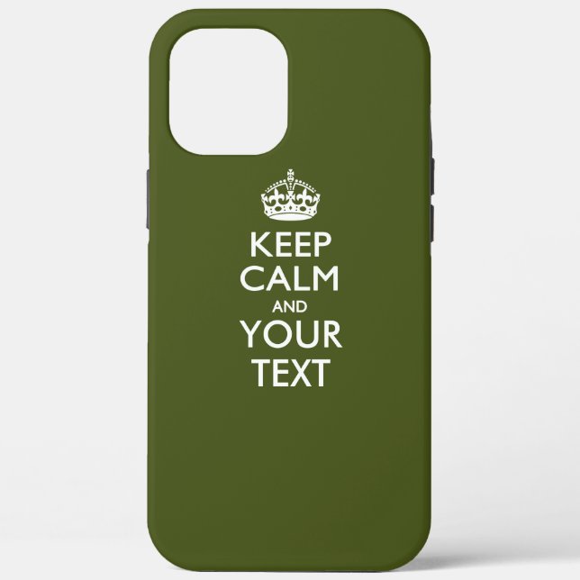 Personalized KEEP CALM AND Your Text Case-Mate iPhone Case (Back)