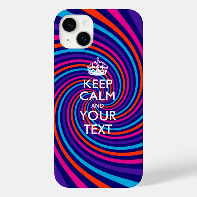 Personalized KEEP CALM AND Your Text Case-Mate iPhone Case (Back)