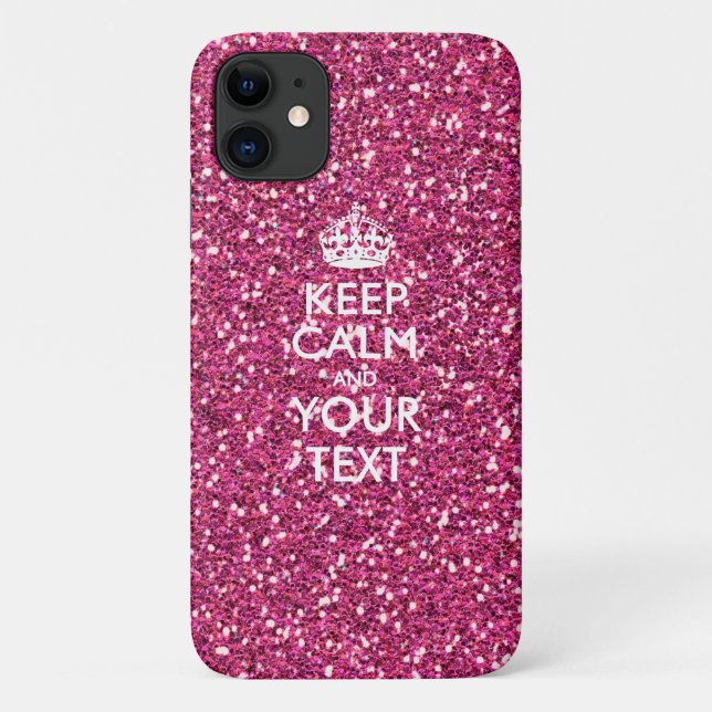 Personalized KEEP CALM AND Your Text Case-Mate iPhone Case (Back)
