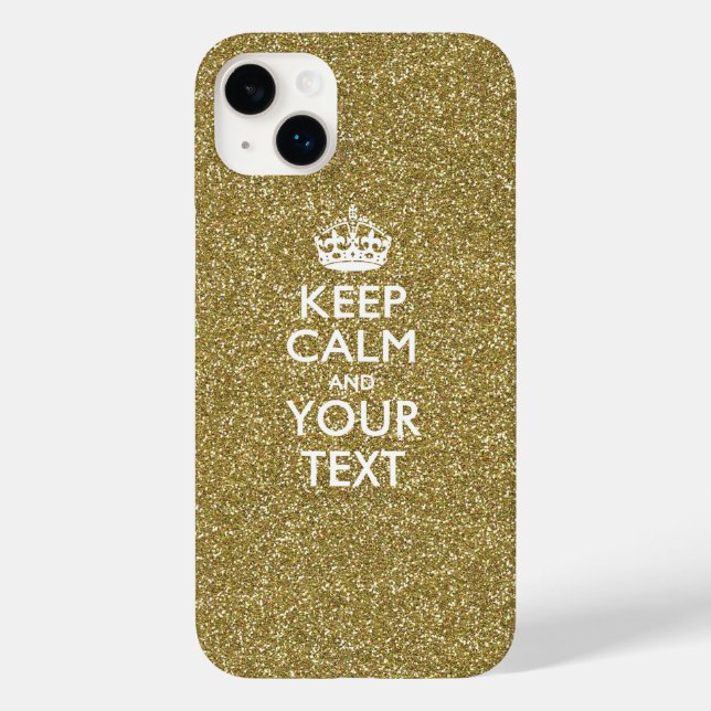 Personalized KEEP CALM AND Your Text Case-Mate iPhone Case (Back)