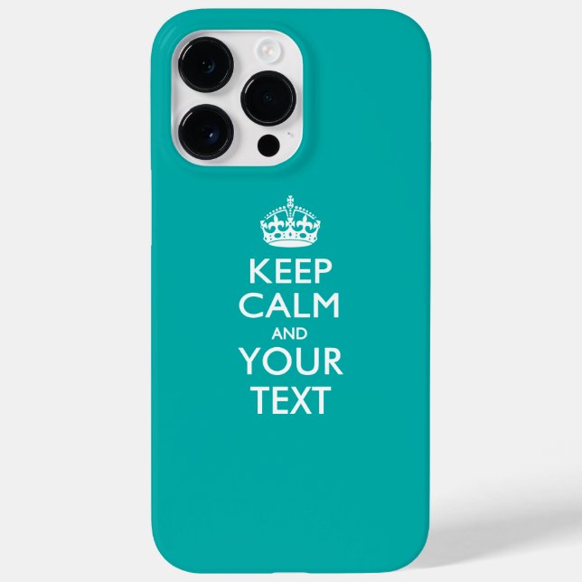 Personalized KEEP CALM AND Your Text Case-Mate iPhone Case (Back)