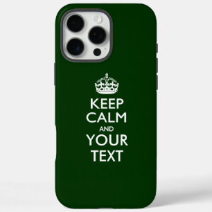Personalized KEEP CALM AND Your Text iPhone 16 Pro Max Case
