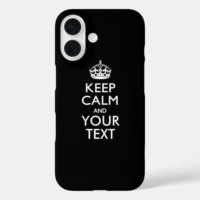 Personalized KEEP CALM AND Your Text Case-Mate iPhone Case (Back)