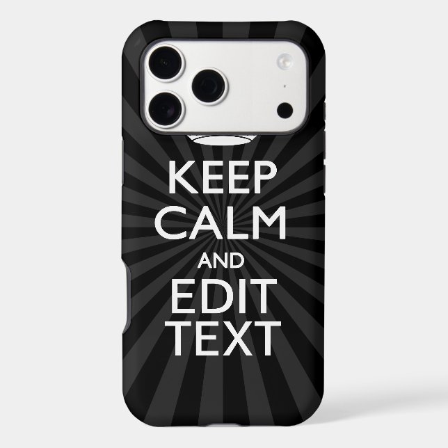 Personalized KEEP CALM and your text Creative Iphone Case (Back)