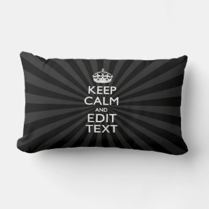 Personalized KEEP CALM and your text Creative Lumbar Pillow
