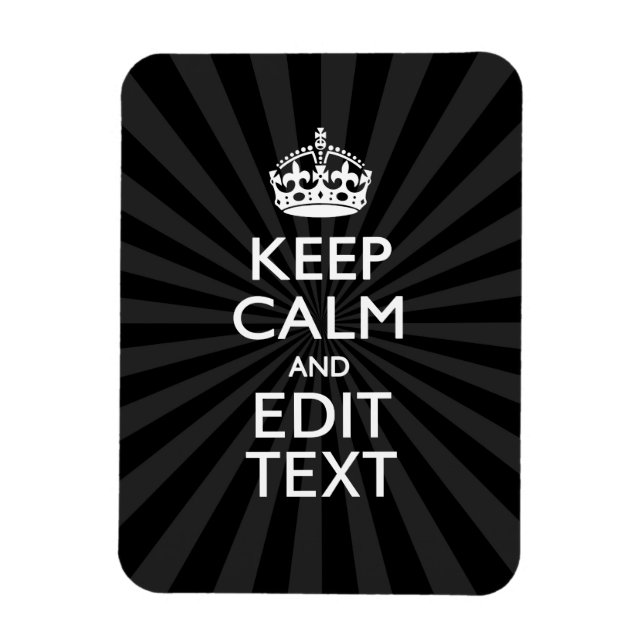 Personalized KEEP CALM and your text Creative Magnet (Vertical)