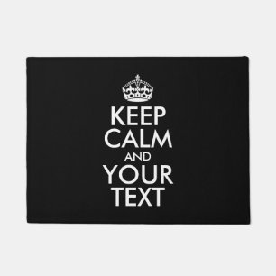 Personalized KEEP CALM and YOUR TEXT Doormat