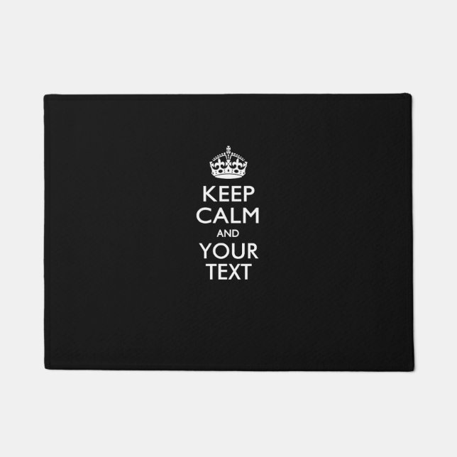 Personalized KEEP CALM And Your Text Doormat (Front)