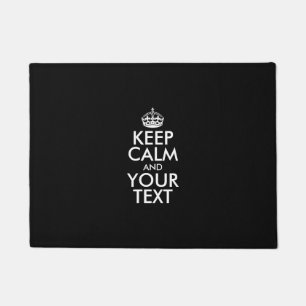 Personalized KEEP CALM and YOUR TEXT Doormat