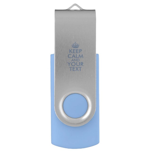 Personalized KEEP CALM and YOUR TEXT Flash Drive (Front Vertical)