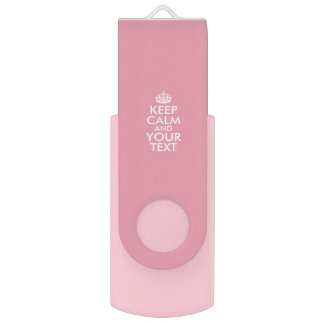Personalized KEEP CALM and YOUR TEXT Flash Drive