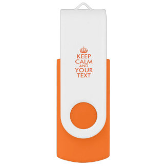 Personalized KEEP CALM and YOUR TEXT Flash Drive