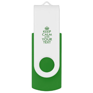 Personalized KEEP CALM and YOUR TEXT Flash Drive