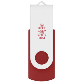 Personalized KEEP CALM and YOUR TEXT Flash Drive