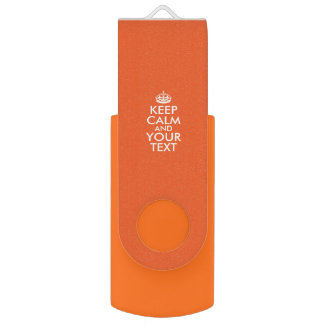 Personalized KEEP CALM and YOUR TEXT Flash Drive