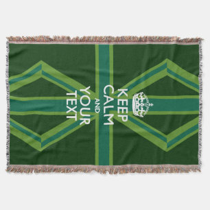 Personalized Keep Calm and Your Text for Cool Gift Throw Blanket