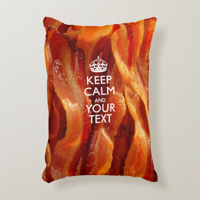 Personalized KEEP CALM AND Your Text for Turquoise Accent Pillow (Front(Vertical))