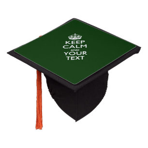 Personalized KEEP CALM And Your Text Grad Graduation Cap Topper