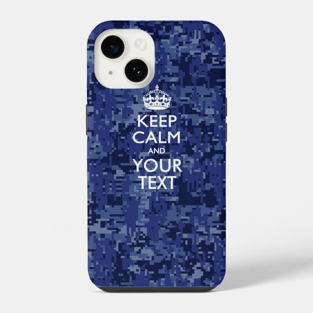 Personalized KEEP CALM AND Your Text Iphone Case (Back)