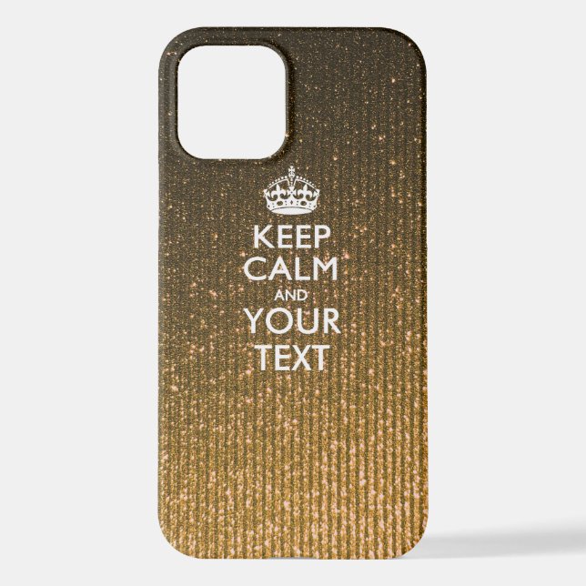 Personalized KEEP CALM AND Your Text iPhone Case (Back)