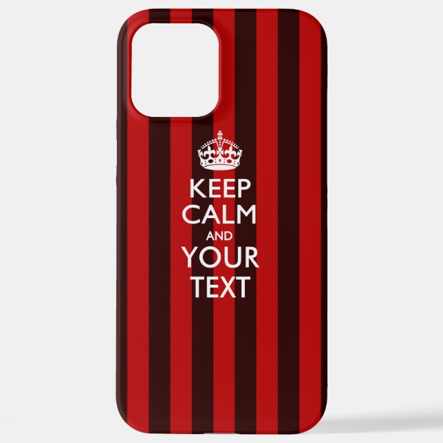Personalized KEEP CALM AND Your Text iPhone Case (Back)