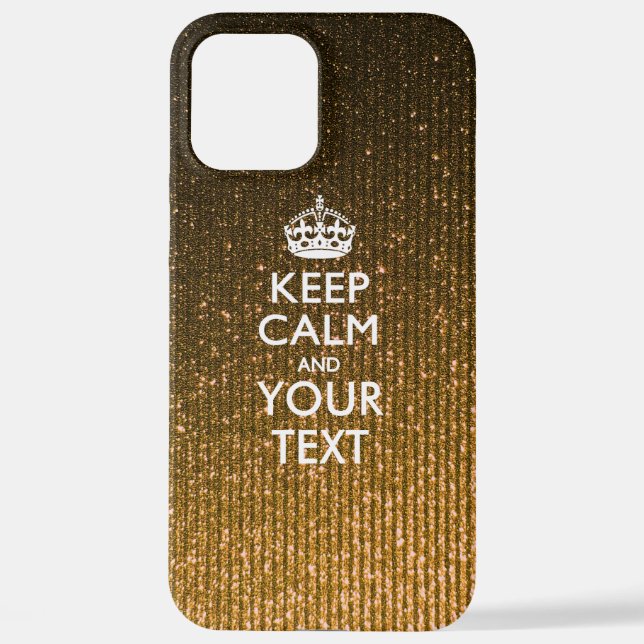 Personalized KEEP CALM AND Your Text iPhone Case (Back)