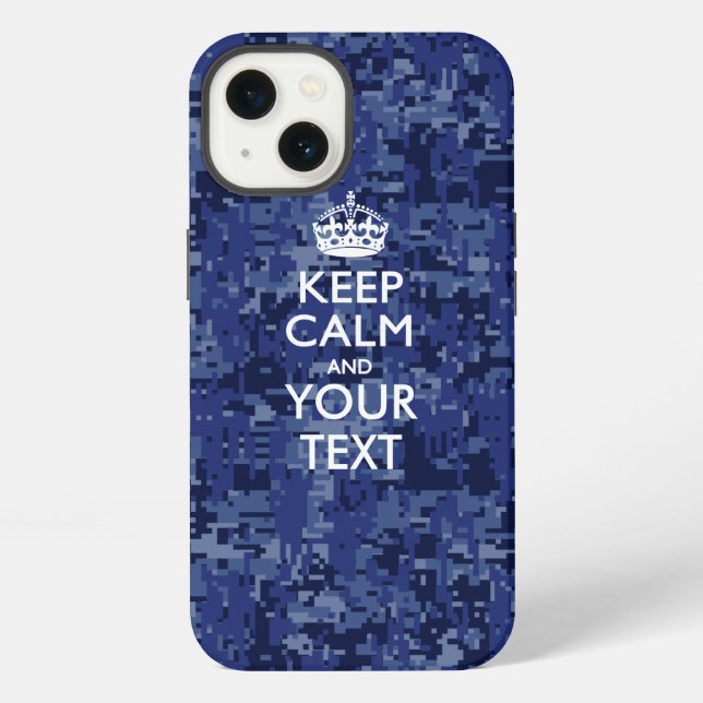 Personalized KEEP CALM AND Your Text Iphone Case (Back)