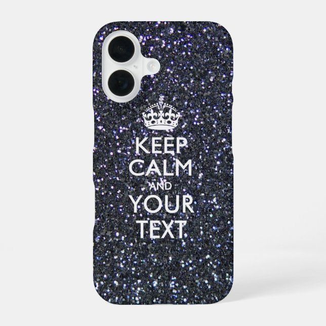 Personalized KEEP CALM AND Your Text iPhone Case (Back)