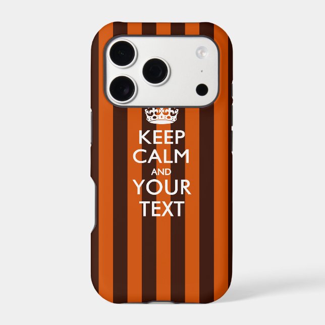 Personalized KEEP CALM AND Your Text Iphone Case (Back)