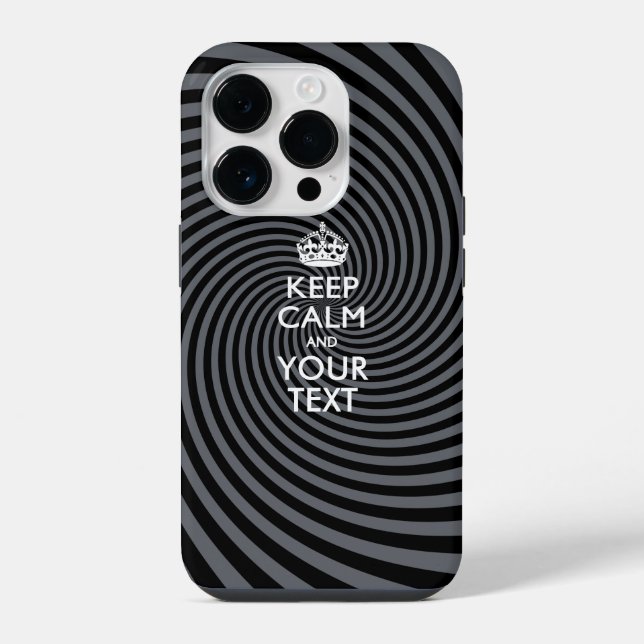 Personalized KEEP CALM AND Your Text Iphone Case (Back)