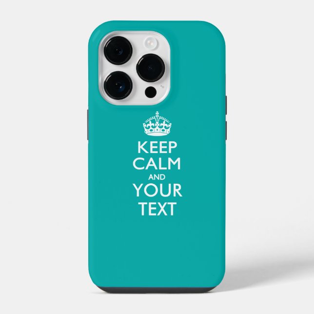 Personalized KEEP CALM AND Your Text Iphone Case (Back)