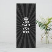 Personalized KEEP CALM and your text on burst (Standing Front)