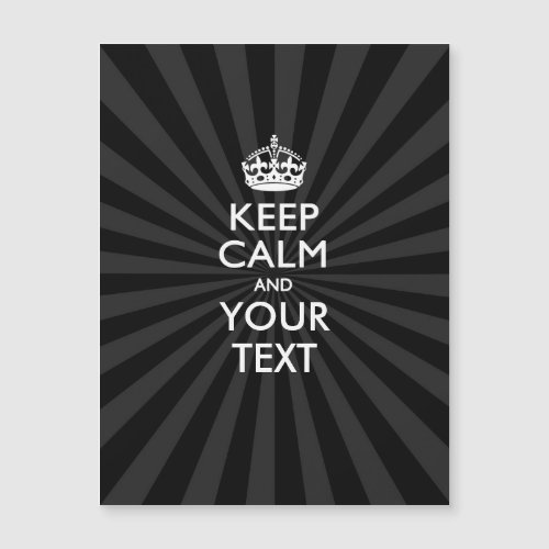 Personalized KEEP CALM and your text on burst
