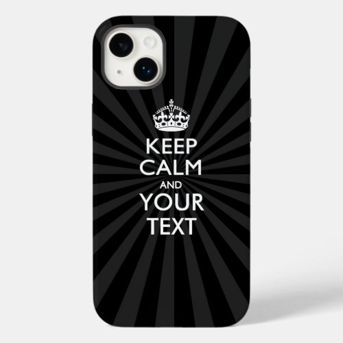 Personalized KEEP CALM and your text on burst Case_Mate iPhone 14 Plus Case