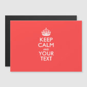 Personalized KEEP CALM and your text on Coral (Front/Back)
